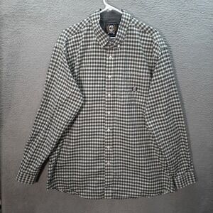 Cinch Shirt Adult Extra Large Gray White Check Workwear Rodeo Cowboy Western